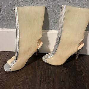 Forever 21 clear ankle boots size 7